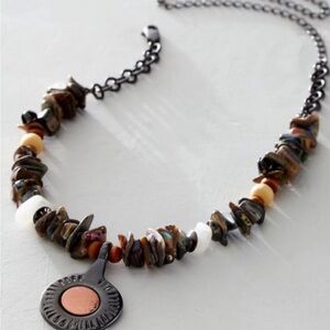 Free People | Hurley Stone and Bead Necklace with Pendant | Boho Beaded | NWT